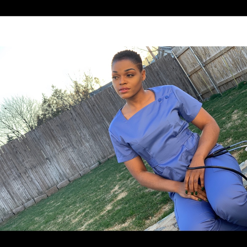 2 Ceil blue scrubs set